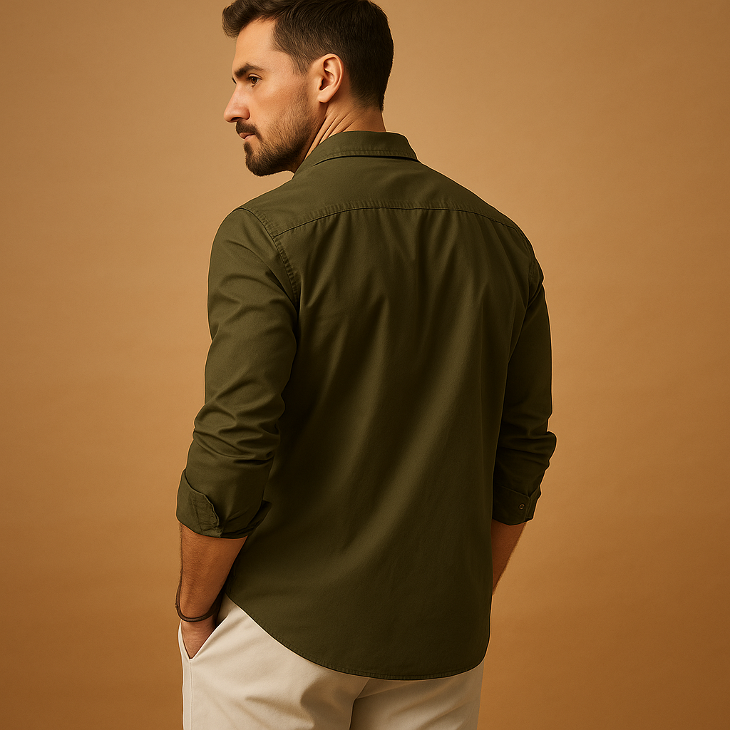 Classic shirt with lapel collar for men | Sebas