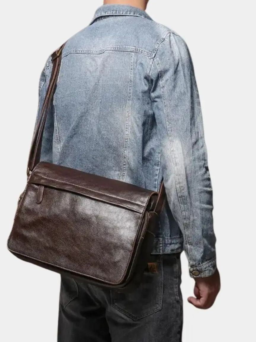 Classic Messenger Leather Bag for Men