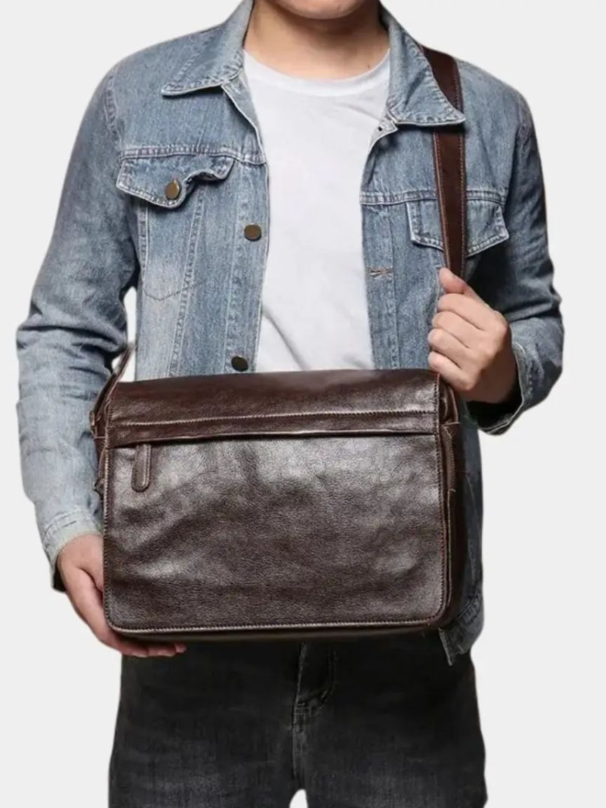 Classic Messenger Leather Bag for Men