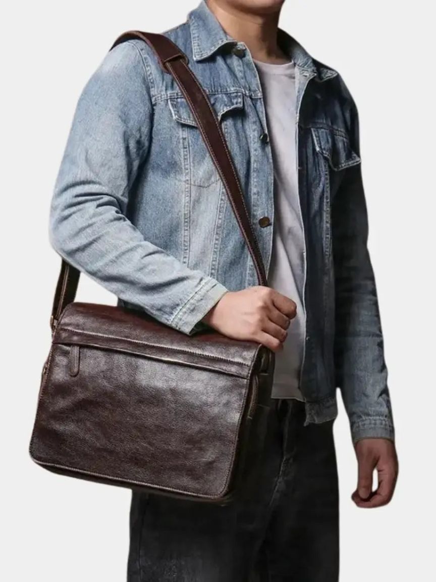 Classic Messenger Leather Bag for Men