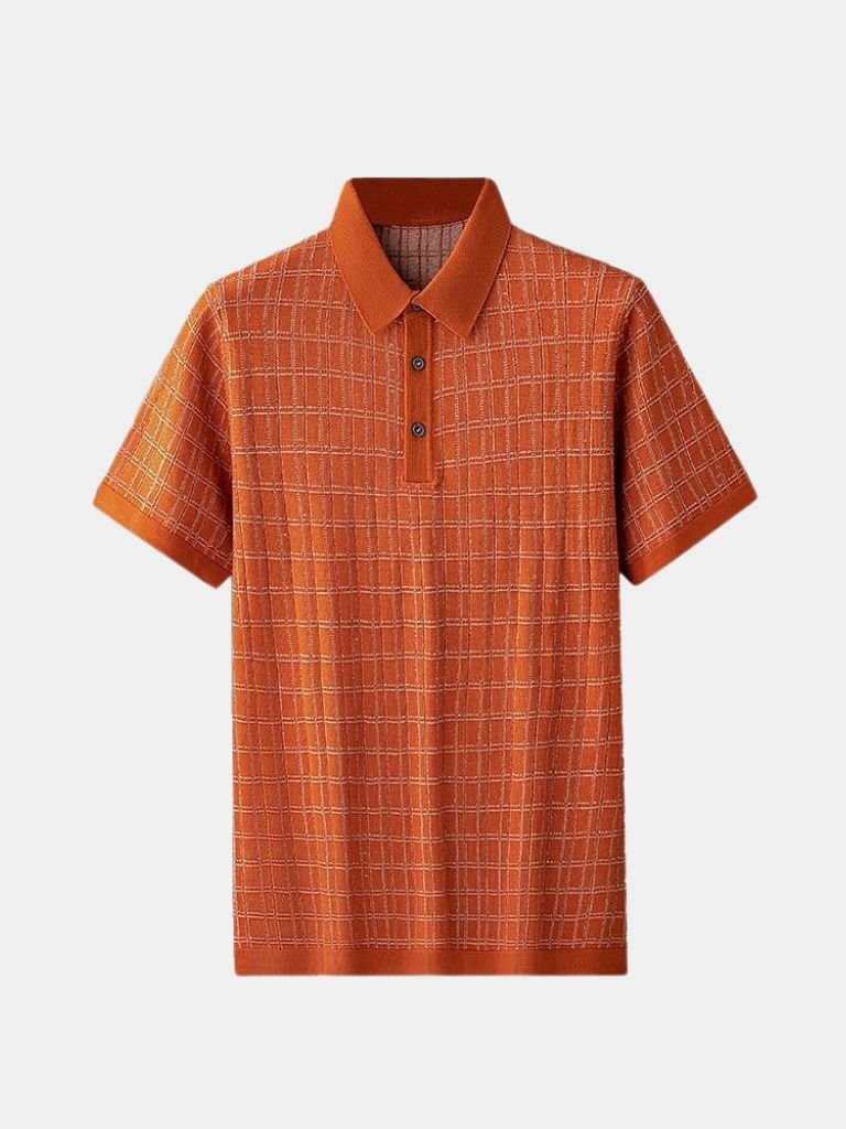 Classic Noir Knit Polo Shirt - Cross & Crown