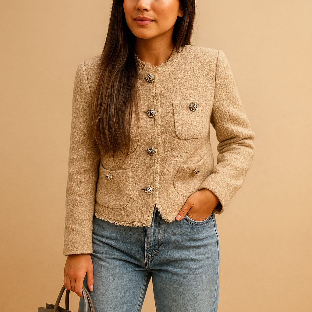 Classic tweed blazer jacket for women | Felicity