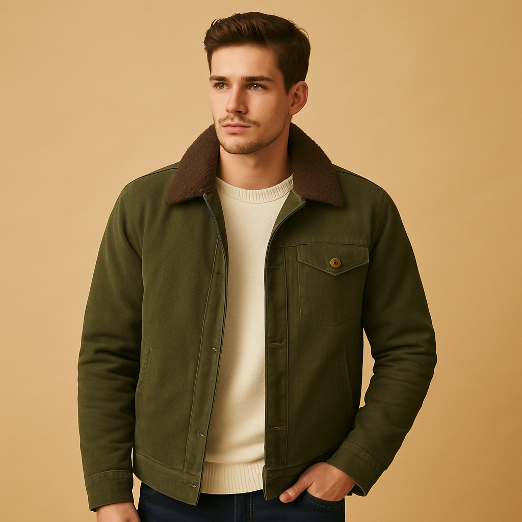 Classic winter coat with buttons for men | Martin