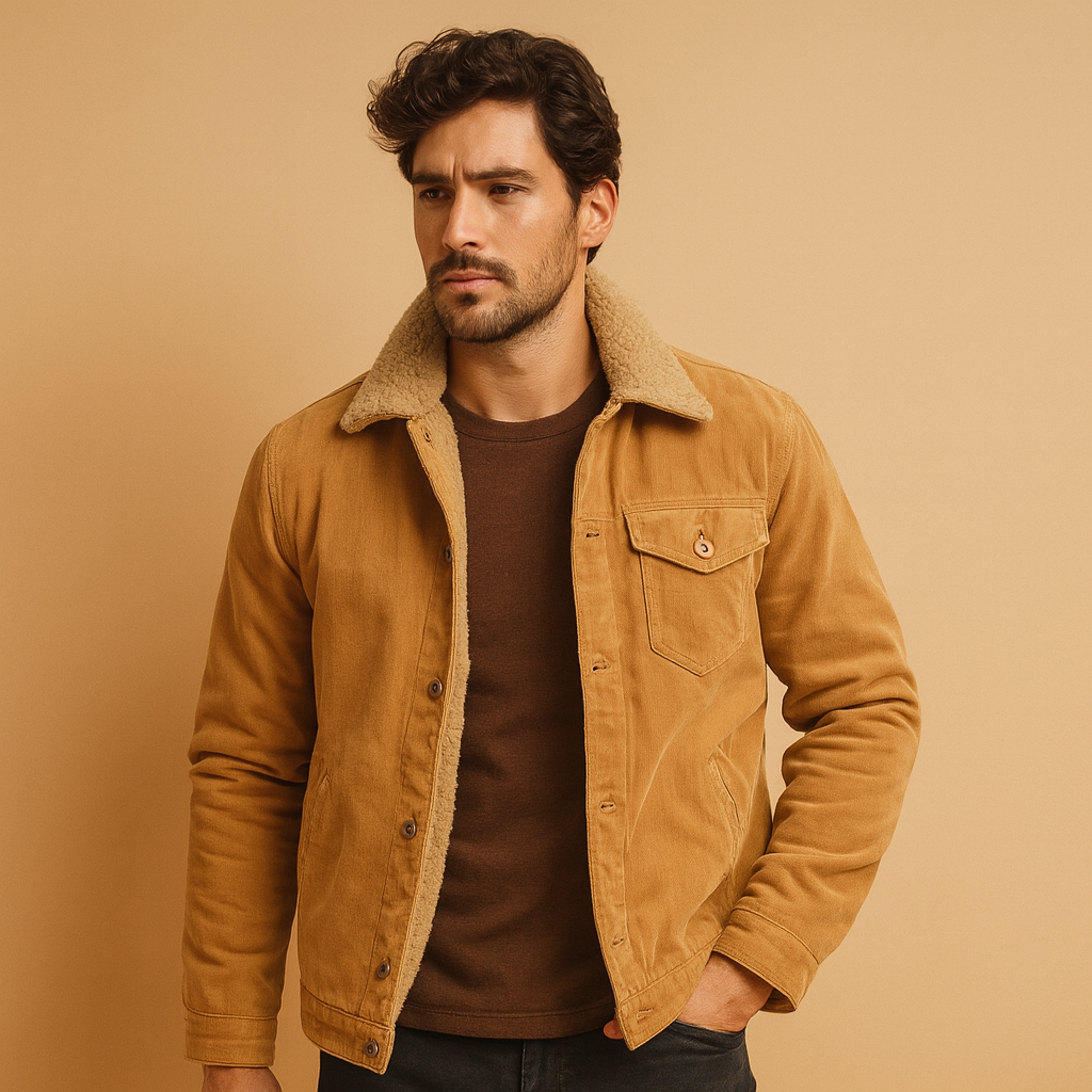 Classic winter coat with buttons for men | Martin