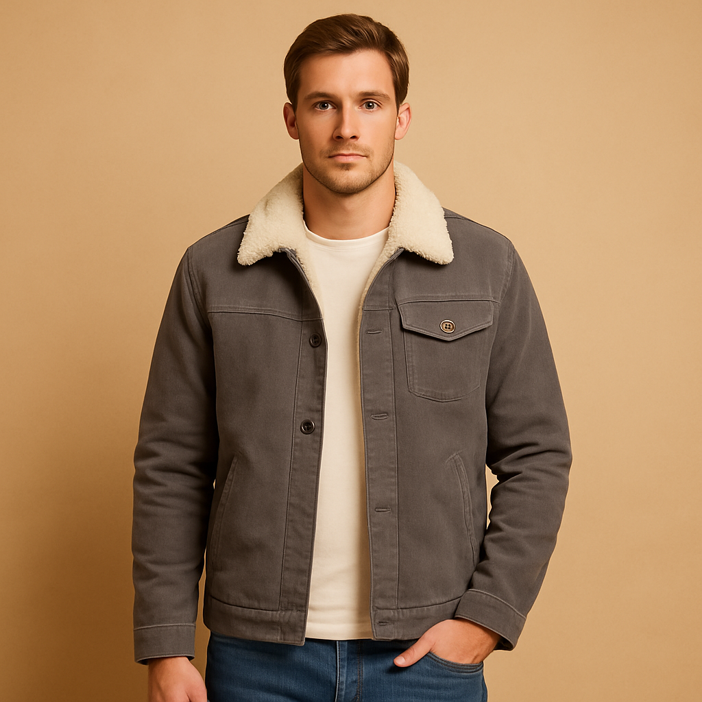 Classic winter coat with buttons for men | Martin