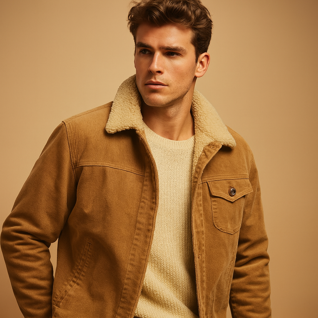 Classic winter coat with buttons for men | Martin