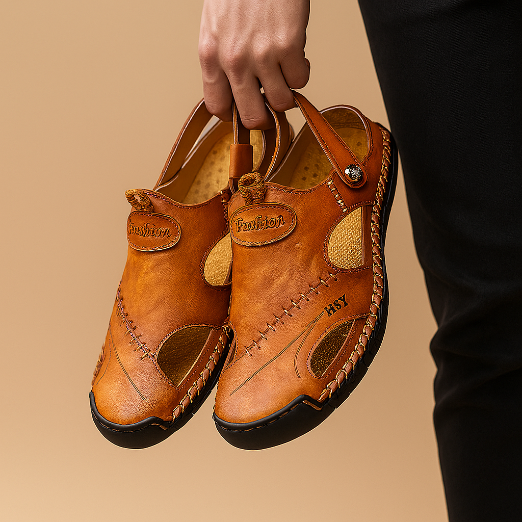 Comfortable walking sandals with double strap for men | Mason