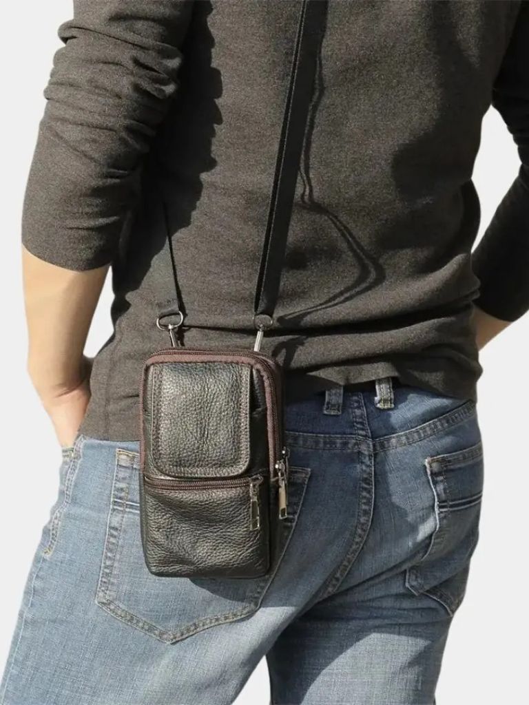 Compact Voyager Shoulder Bag for Men