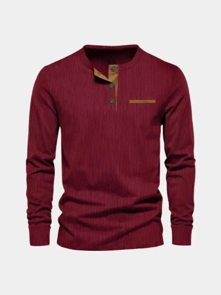 Corduroy Long Sleeve T-Shirt for Men