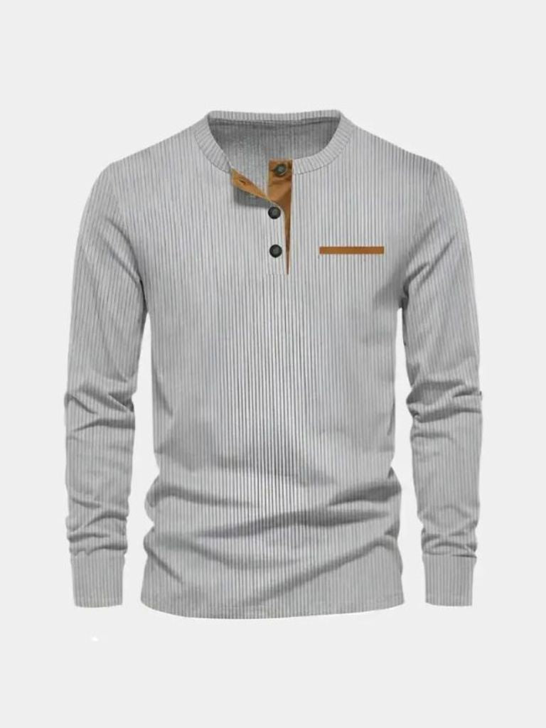 Corduroy Long Sleeve T-Shirt for Men