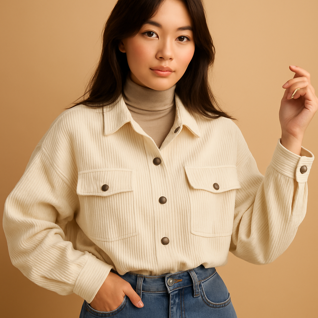 Corduroy summer jacket for women | Cleena