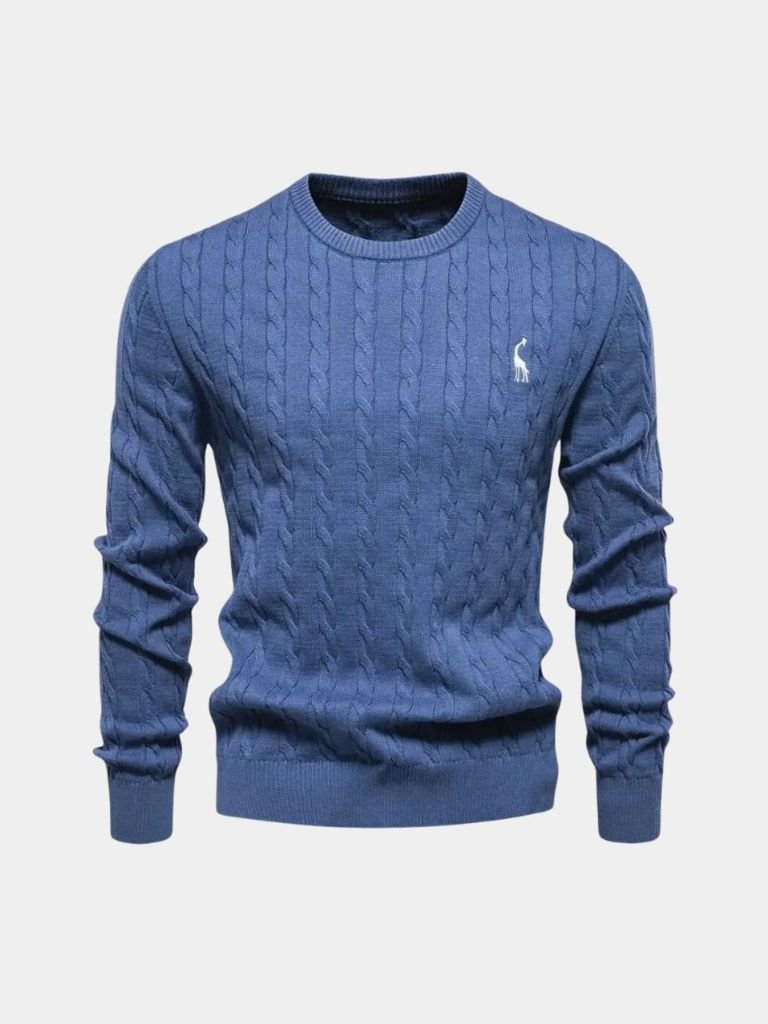 Cotton  Crew Neck Pullover Sweater for Men