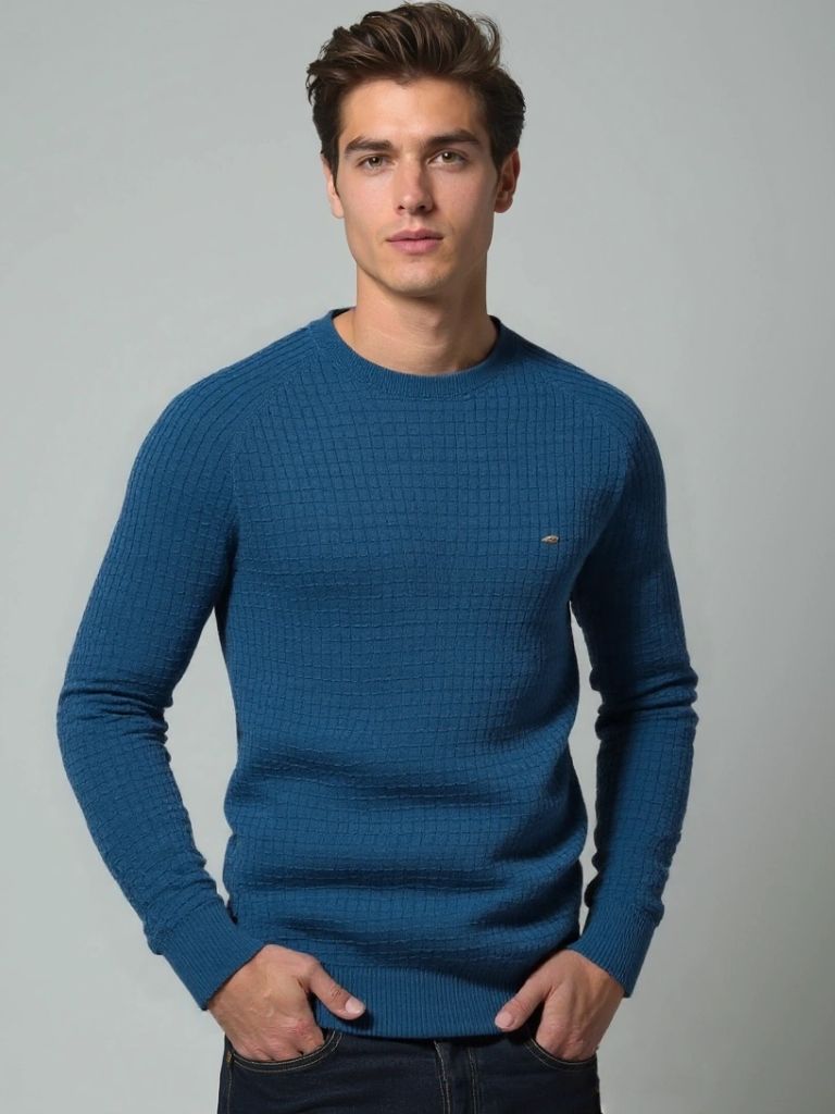 Crew Neck Knitwear Jumper Sweater for Men