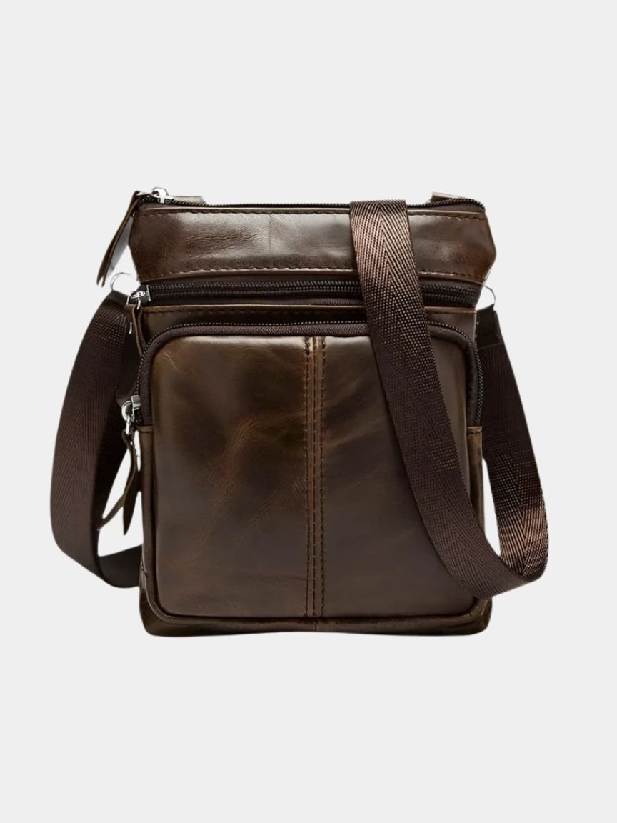 Crossbody Leather Shoulder Bag for Men