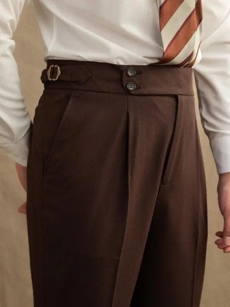 Dark Brown Garbadine Suit for Men