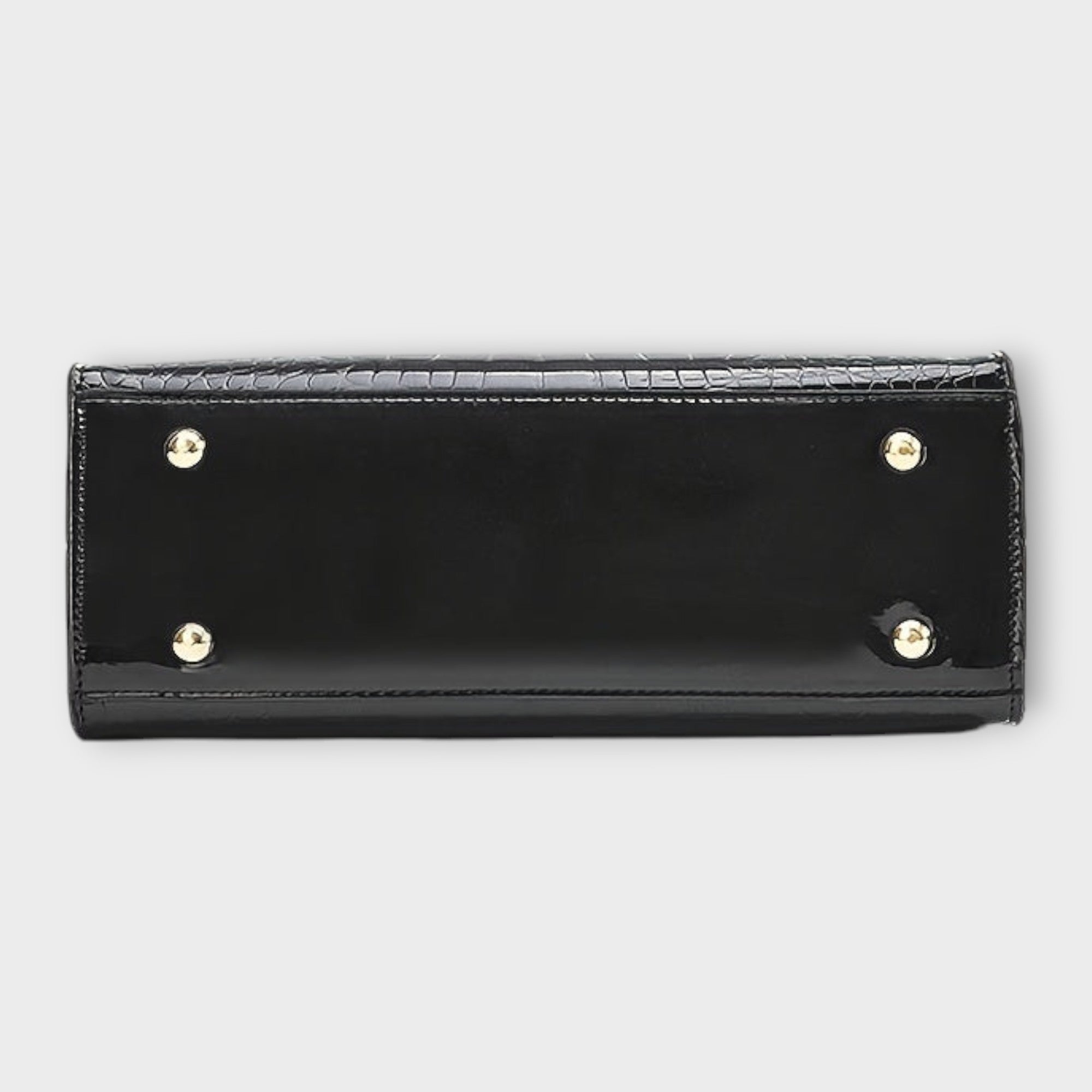 Claire - Glossy Crocodile Leather Pattern Handbag