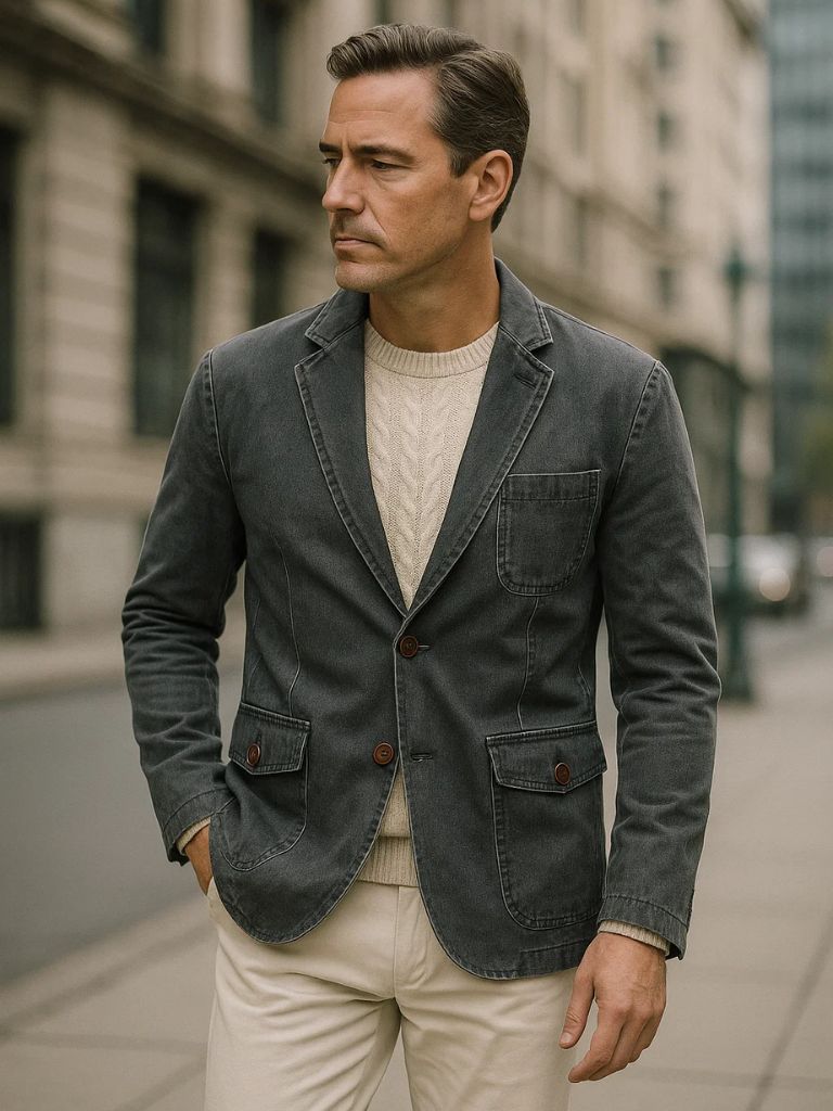 Denim Covenant Blazer Jacket for Men