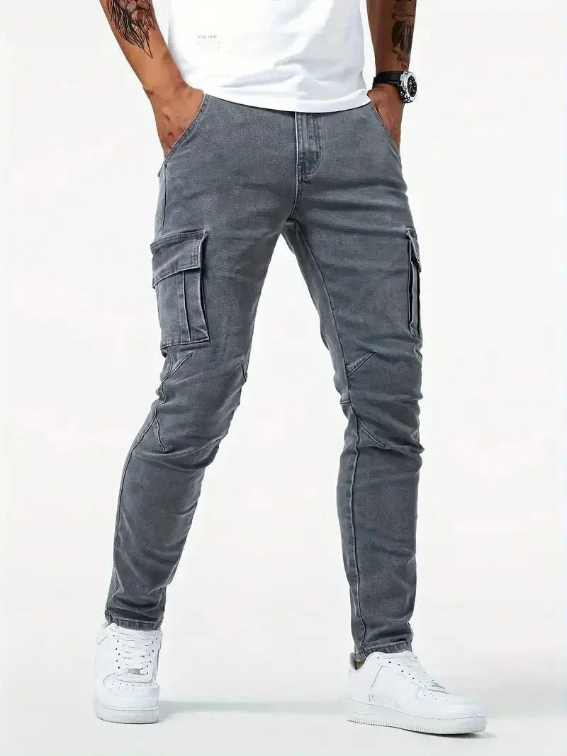 Denim Jeans Cargo Trousers for Men