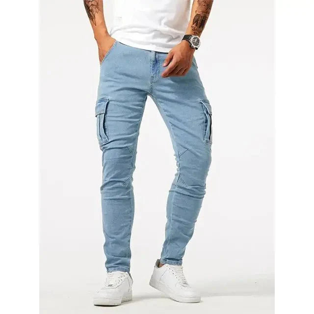 Denim Jeans Cargo Trousers for Men
