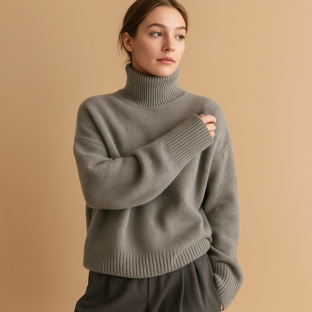 Elegant casual turtleneck sweater for women | Clarisse