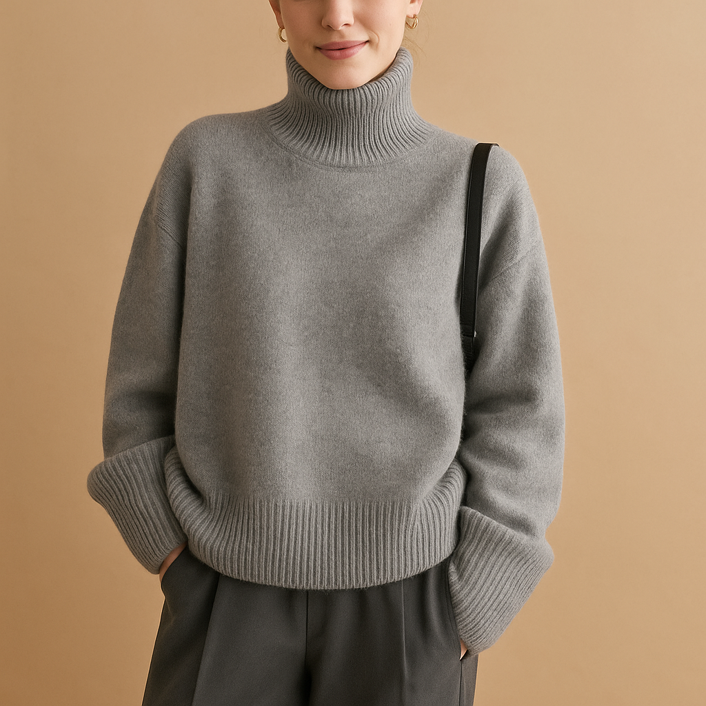 Elegant casual turtleneck sweater for women | Clarisse