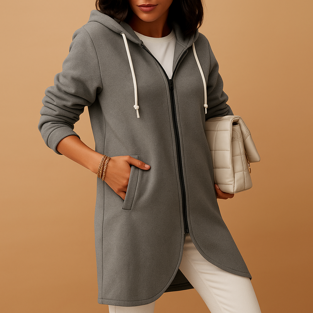 Elegant cotton-blend open-front cardigan for women | Jemma