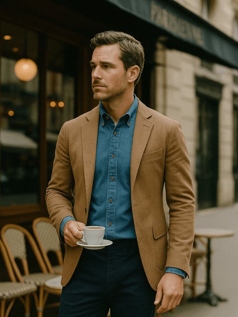 Elegant Denim Shirt for Men