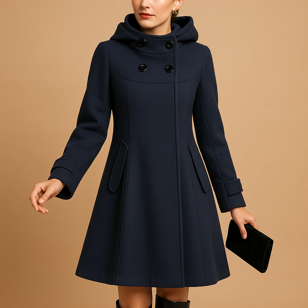 Elegant hooded winter coat for women | Celeste