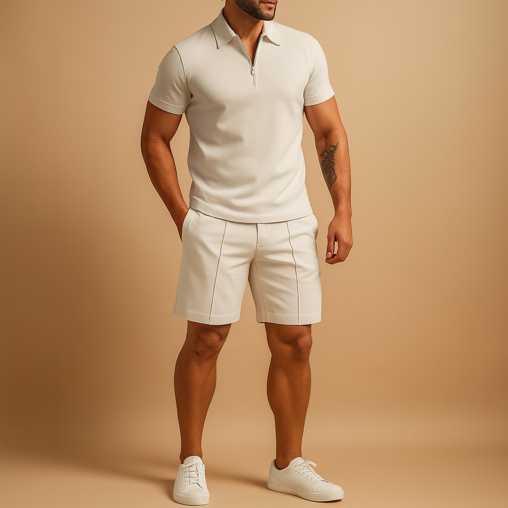 Elegant polo and shorts summer set for men | Julian