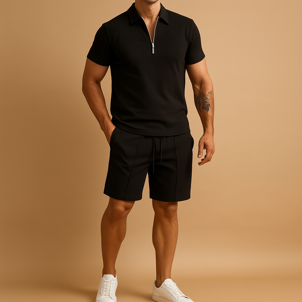 Elegant polo and shorts summer set for men | Julian