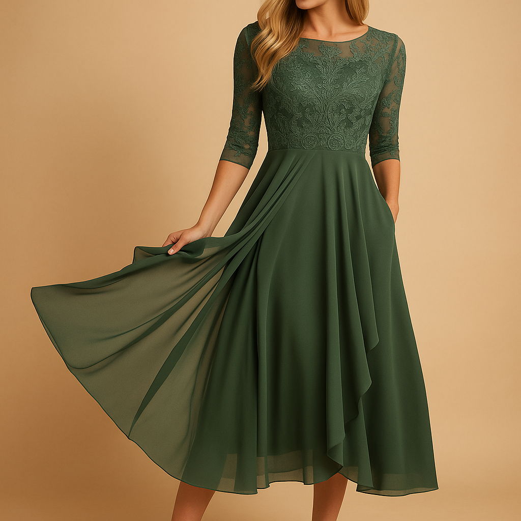 Elegant short sleeve summer maxi dress for women | Clara
