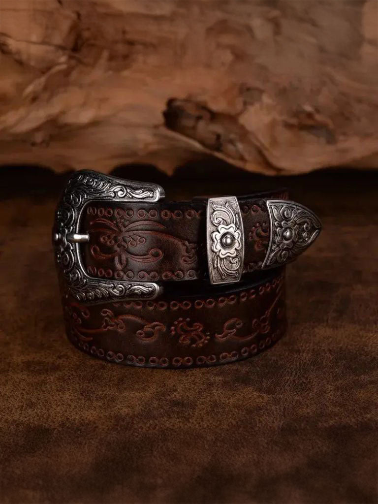 Elegant Western Leather Belt for Men