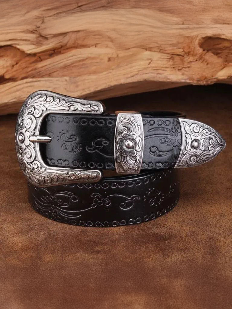 Elegant Western Leather Belt for Men