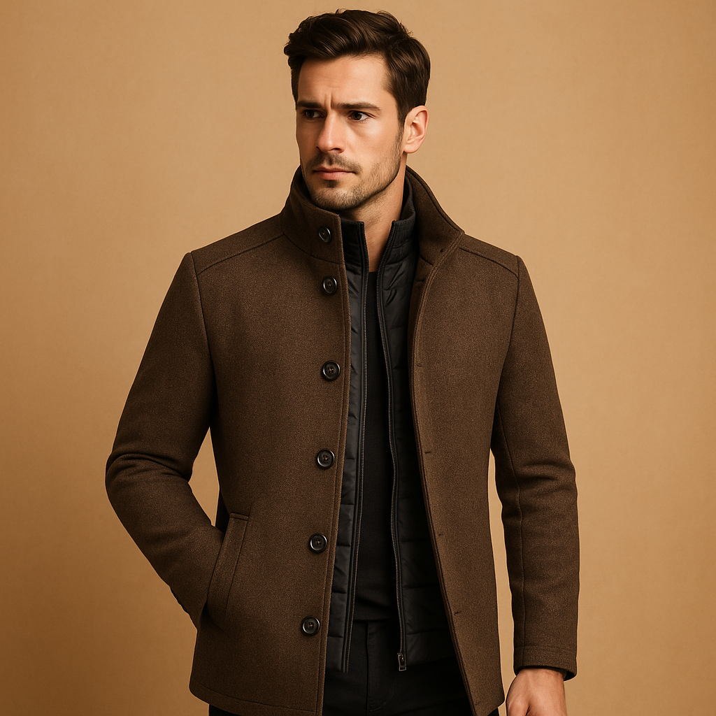 Elegant wool coat for men | Sebastian