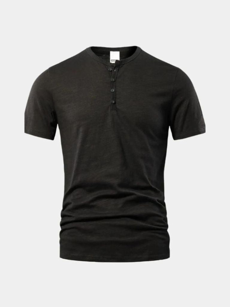 Essential Casual Henley Neck T-Shirt for Men
