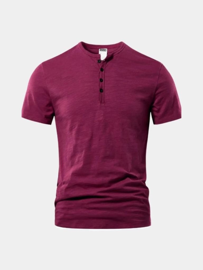 Essential Casual Henley Neck T-Shirt for Men