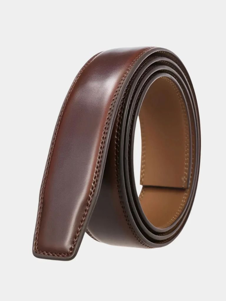 Essential Elegant Leather Belt Without Buckle for Men