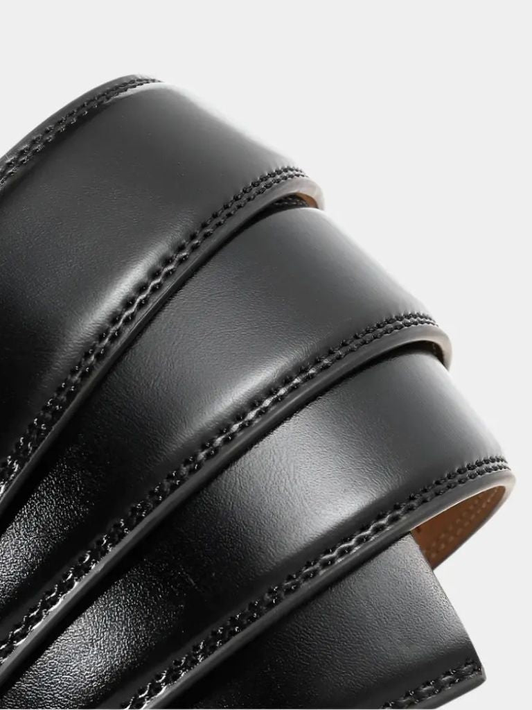 Essential Elegant Leather Belt Without Buckle for Men