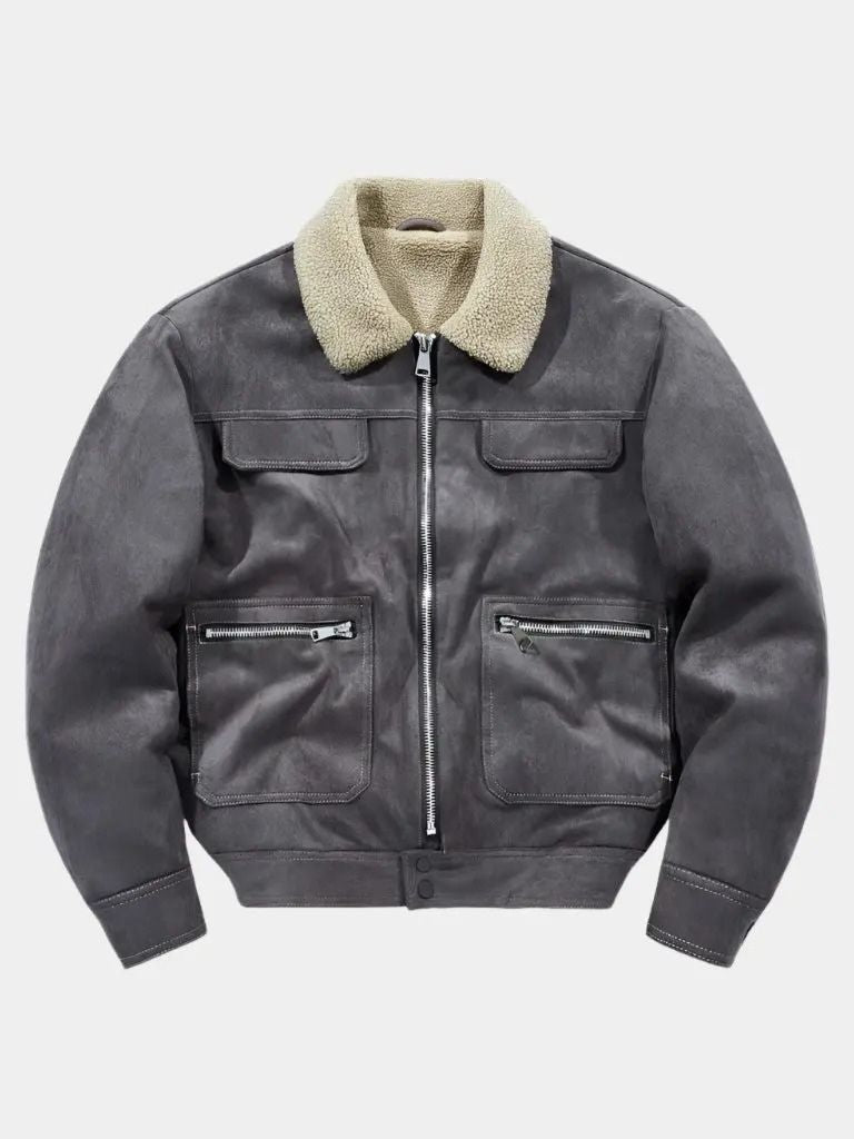 Essential Fleece Suede Jacket for Men