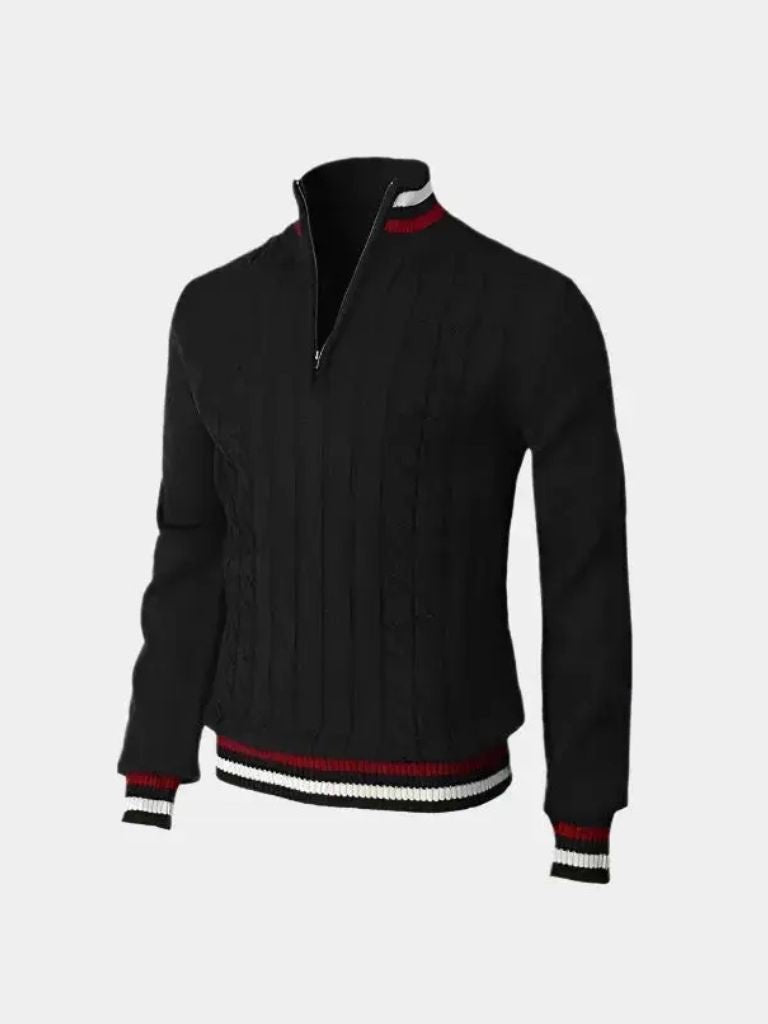 Essential Half Zip Turtleneck Sweater for Men