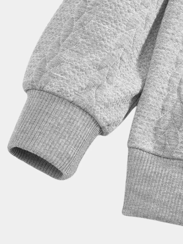 Essential Henley Quarter Zip Pullover for Men