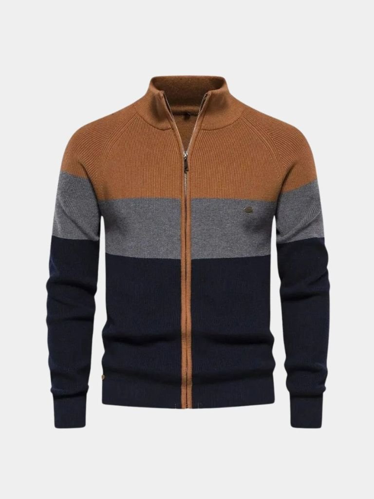 Essential Knit Zipper Sweater for Men