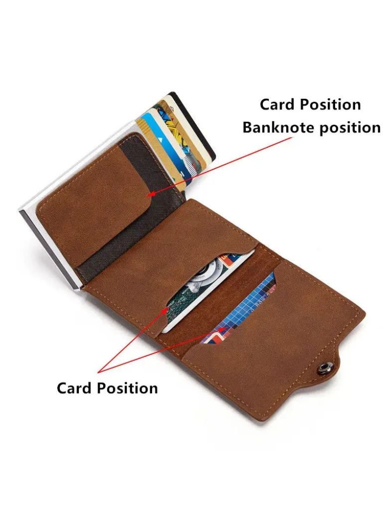 Essential Modern Wallet with AirTag Holder RFID Blocking for Men