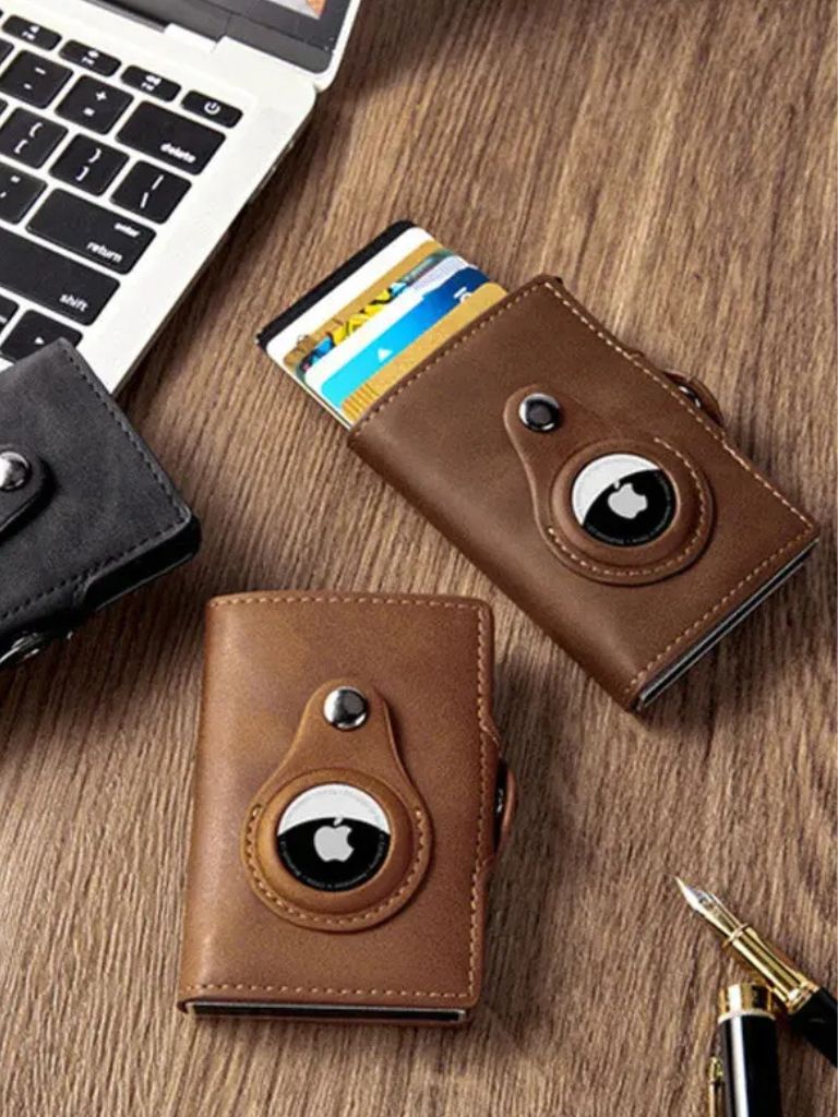 Essential Modern Wallet with AirTag Holder RFID Blocking for Men