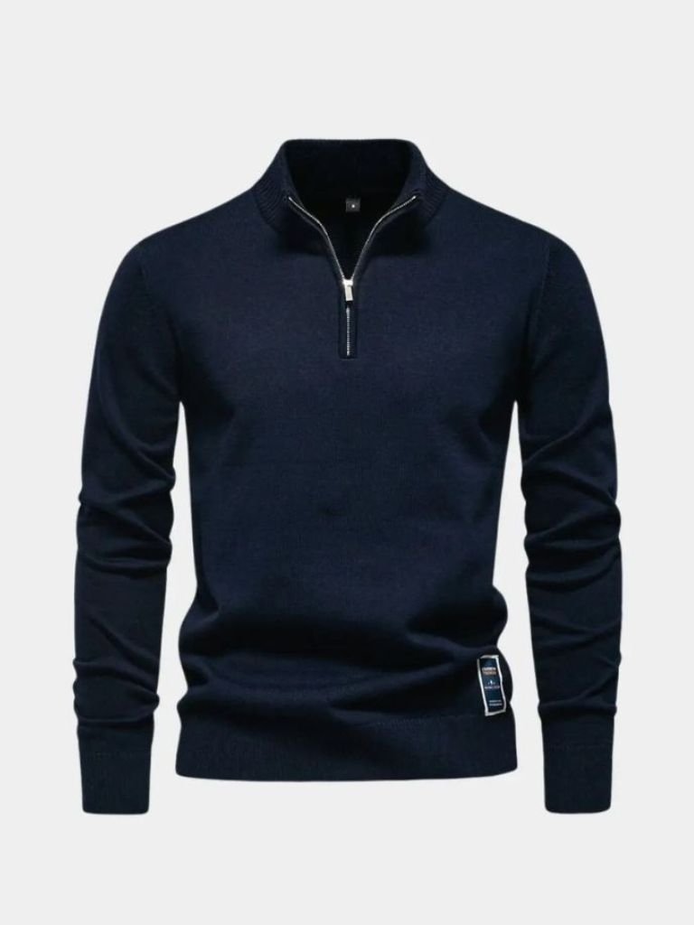 Essential Quarter-Zip Jumper Sweater for Men
