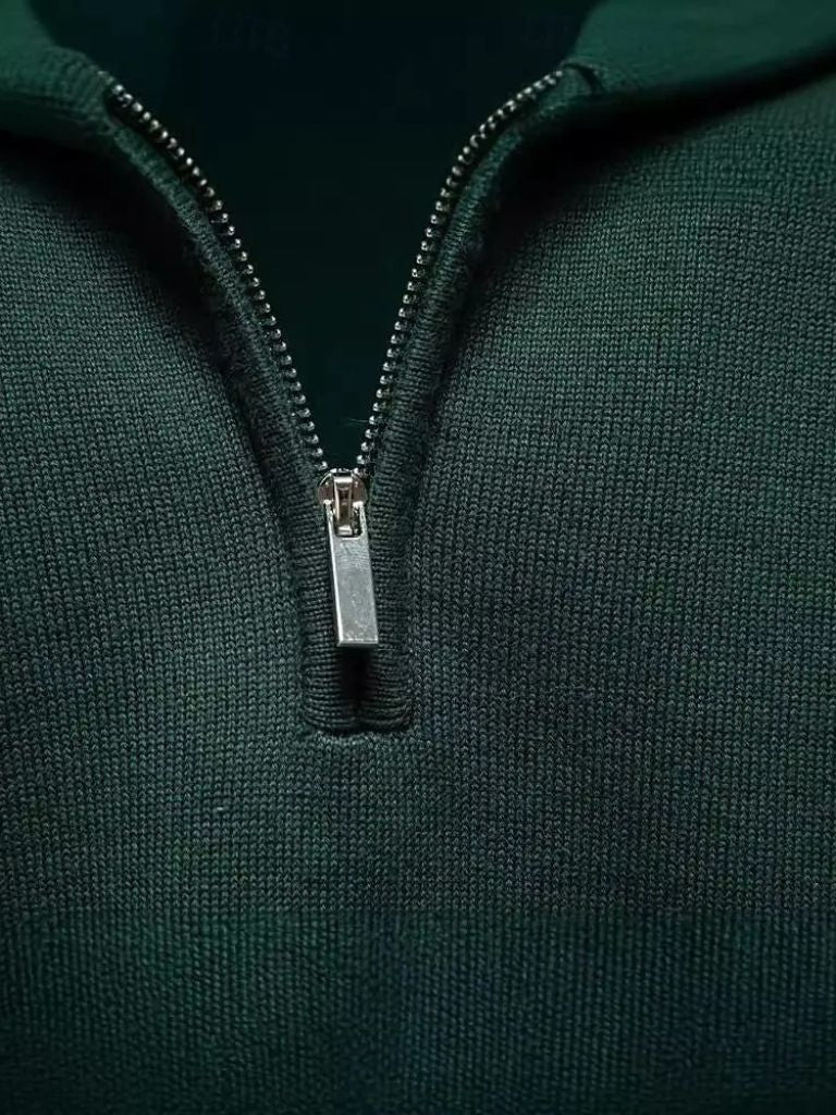 Essential Quarter-Zip Jumper Sweater for Men