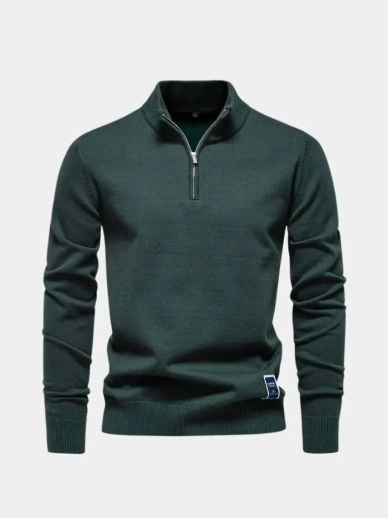 Essential Quarter-Zip Jumper Sweater for Men