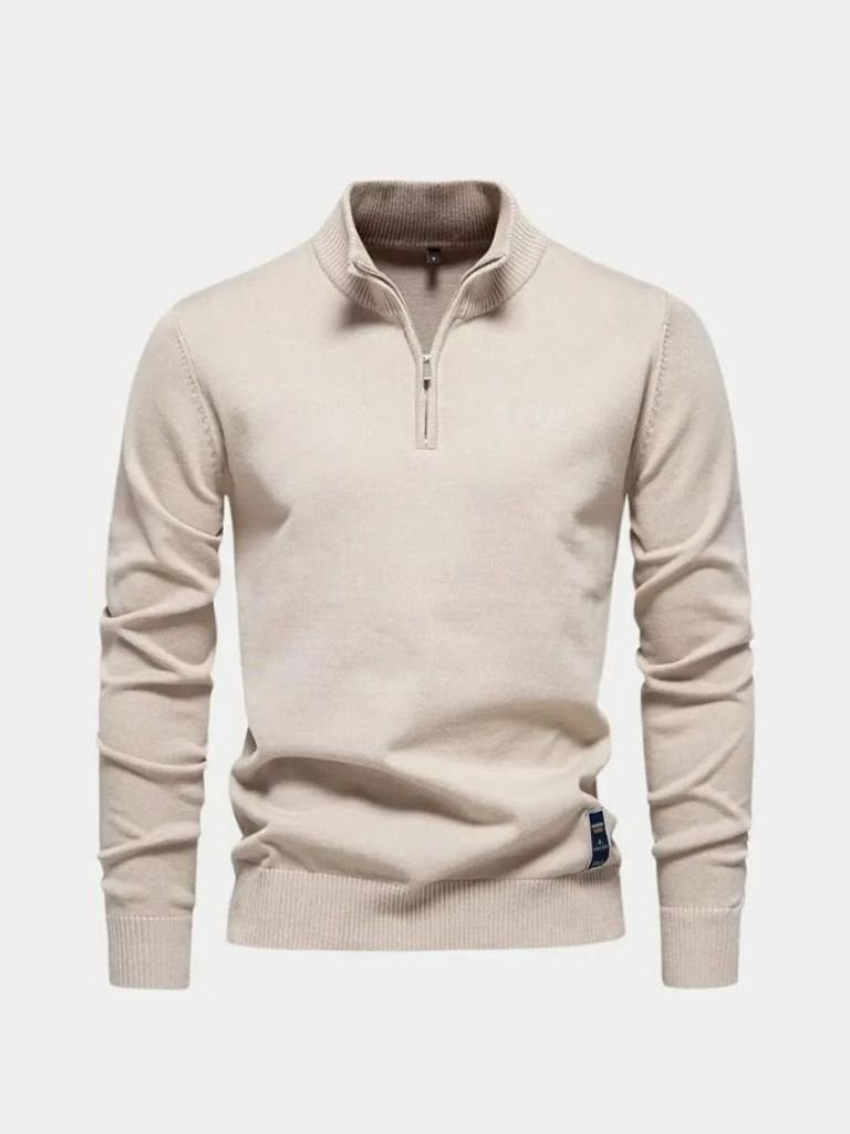 Essential Quarter-Zip Jumper Sweater for Men