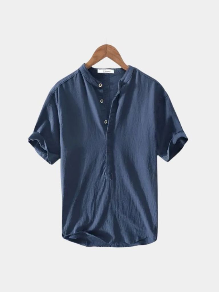 Essential Short Sleeve Linen Shirt for Men