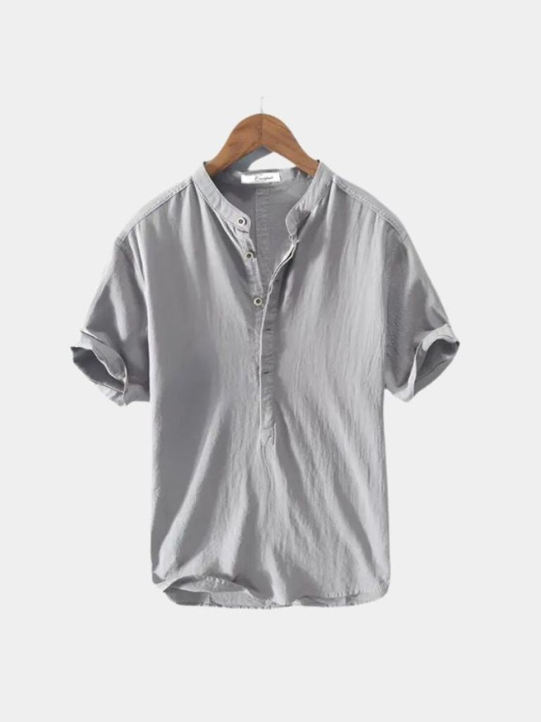 Essential Short Sleeve Linen Shirt for Men